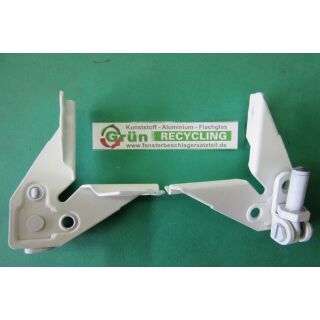 Ecklager 77 x 77mm weiss, Zapfenlänge 20mm verstellbar-Durchmesser 8mm, Lochabstand 42mm, SchrankP295/5