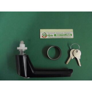 SCHÜCO Fenstergriff Handhebel absperrbar 234037 Schwarz inkl. zwei Schlüssel FachP3037