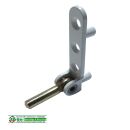 WINKHAUS Ecklager HPKV-7 75x15mm, Zapfen 25x7mm, 2 Haltezapfen 12x8mm, NEUWARE gelb verzinkt, weiß lackiert oder braun lackiert FachP3090
