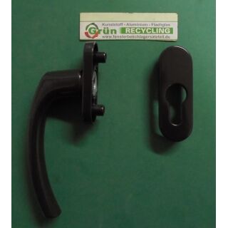 Balkonrosettenhalbgarnitur Aussen PZ Ral 8077 Braun ohne Befestigungsmaterial