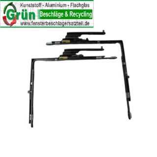 GU PSK Paar Eckumlenkungen mit Scherenarm 13 mm Nutlage Schwarz mit Rollzapfen (Holz+ Kuststofftüren) rechts FachB401