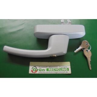 ROTO Line Alu Aufsatzgetriebe Fenstergriff TF Tilt First Kipp vor Dreh KvD Rol 26 abschließbar EV1 Silber Lochabstand 84 und 98mm Podest