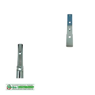 NOTTER Ecklager AE 30-03 AL90 85 x 13mm mit zwei Haltezapfen Ø 4mm Länge 3mm und 5mm Nachbau FachVR5/311