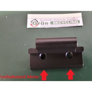ROTO* Eckband für Aluminiumfenster mit 2 Anschraublöcher Lochabstand 34mm Fach06L5/9