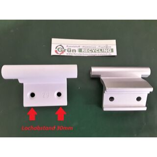 Eckband für Aluminiumfenster mit 2 Anschraublöcher Lochabstand 30mm Fach06L5/10
