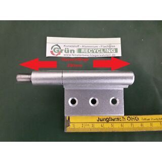 Eckband für Aluminiumfenster mit 3 Anschraublöcher Lochabstände 22mm Fach06L5/12