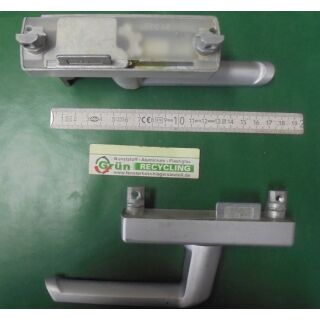 SCHÜCO Fenstergriff Getriebegriff Silber Gegenlaufend Lochabstand 100mm Fach4201