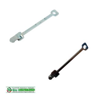 GEZE Anschlußstück zu Eckumlenkung 141mm x 20mm Nachbau in hell verzinkt FachVR5/468