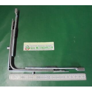 SIEGENIA AUBI * Eckumlenkung 140 x 140 mm mit 1 Rollzapfen und andere Seite mit 4mm Bolzen FachB324