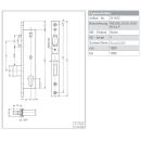 SCHÜCO Rohrrahmenschloß mit Rollfalle 211162 29 mm Dorn U Stulp 24 x245 mm VKW1/186