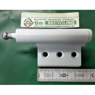 Eckband Weiß für Aluminiumfenster mit 3 Anschraublöcher Lochabstände 18mm gesamte Länge 93mm Fach06L6/1