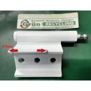 Eckband Weiß für Aluminiumfenster mit 3 Anschraublöcher Lochabstände 18mm gesamte Länge 93mm Fach06L6/1