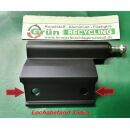 Eckband für Aluminiumfenster mit 2 Anschraublöcher Lochabstand 35mm gesamte Länge 80mm Fach06L6/6