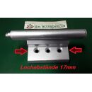 Eckband* für Aluminiumfenster mit 3 Anschraublöcher Lochabstand 17mm gesamte Länge 100mm Fach06L6/10