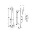 FUHR * Türtreibriegel TS955E silber eloxiert KR1/F5     Neue Ausführung siehe Artikelnummer 001001028014015