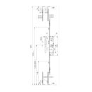 AUBI Türgetriebe Balkontürgetriebe GT435 GT 435 mit Falle und Riegel abschließbar Dorn 35mm FFH 1700-2000mm mit 2 Rollzapfen Raum5R3LS