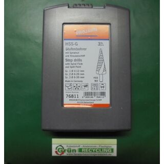 PROJAHN Kassette Stufenbohrer mit Spiralnut HSS-G 3-tlg. Gr.1-3