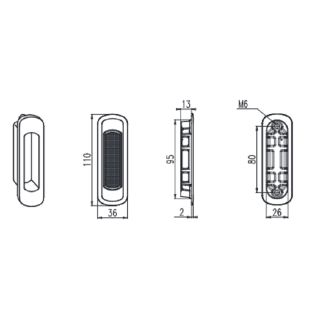 MACO Muschel Muschelgriff 357563 110 x 36mm Braun FachX1644, 14,79 € 