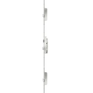KFV Mehrfachverriegelung Drückerbetätigt 2 Hakenriegel 35 mm Dorn  92 mmm Entfernung  10 mm Vierkantnuß  Stulp 24 x 6 U-Stulp edelstahl