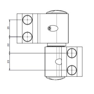 Haustürband 2 teilig 99 mm 39,5/59,5 mm  silber eloxiert