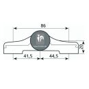 Dr. Hahn Haustürband Türband 4, 3 teilig, Bohrabstand= 86 mm, 41,5/44,5 mm, Drehpunkt 20mm, Ral9016 weiß