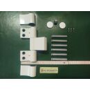 Dr. Hahn Haustürband Türband 4, 3 teilig, Bohrabstand= 86 mm, 41,5/44,5 mm, Drehpunkt 20mm, Ral9016 weiß