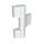 Dr. Hahn Haustürband Türband 4, 3 teilig, Bohrabstand= 86 mm, 41,5/44,5 mm, Drehpunkt 20mm, Ral9016 weiß