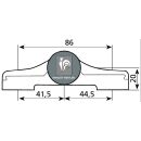 Dr. Hahn Haustürband Türband 4 AT AS 58mm Drehpunkt 20, BA=86mm, 3 teilig , 41,5/44,5 mm FachP2684