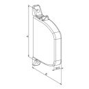 Rolladenwickler Schwenkbar Maxi Flex gekapselt weiß mit 7,5mtr langen und 22mm breiten Gurt Lochabstand 188mm FachVR8/067