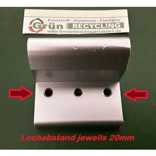 Eckband mit 3 Anschraublöcher Silber gesamte Länge 58mm Fach06L6/36