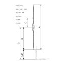SIEGENIA FAV Getriebe 3/7 S-ES Gr.3 m. MV FFH 1461-1920mm Dorn 7mm m. 1 Rollzapfen Variabel Raum4R3LSR3