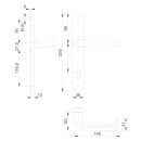 HOPPE Drückergarnitur  Liverpool Aluminium-Schmalschild-Türgriff-Halbgarnitur 1313G/3357N, Profilzylinder, für Profiltüren (Innenseite) - dunkelbraun Raum9W2