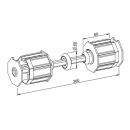 Kupplungsstück für Rolläden demontierbar mit 40mm Kugellager f. SW 60 FachVR8/127