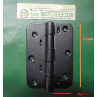 MACO Mittelband gerade BLR H=90 mm Abst.25 Schwarz-S FachP1210