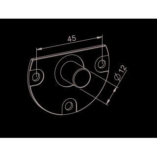 Halbmondlager mit 12 mm Zapfen aus glasfaserverstärktem Polyamid FachVR8/040