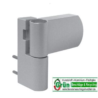 Roto Haustür-Aufschraubband, DoorLine PS 23, 2-teilig L 95mm, Aluminium, silber 492570 FachVR2/276