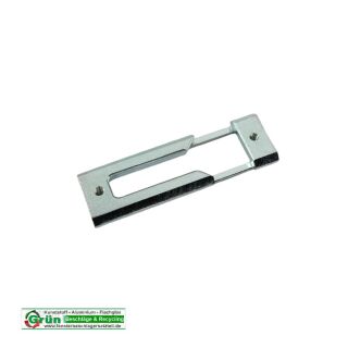 SCHÜCO STRENGER Riegelblech zu Schere NACHBAU in hell verzinkt 80 x 20mm FachVR5/387