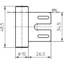 Rahmenteil E 8000 WF Stahl vernickelt FachP1107