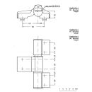 SCHÜCO Haustürband Aufschraubband Alu 3- teilig Band 22/66 weiß 239016 FachP1537