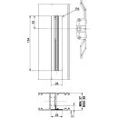 GIESSE Falttürgriff Fenstergriff 7mm 9010 Vierkant weiß oder silber FachP1544