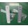 GIESSE Falttürgriff Fenstergriff 7mm 9010 Vierkant weiß oder silber FachP1544