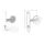 Einlassgurtwickler mit Abdeckung f. Gurt 22mm, weiß, 5 m-Platte/ 10m -Dose, Lochabstand 161mm FachP1685