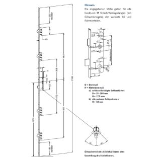 WINKHAUS Mehrfachverriegelung Türverschluss STV-U2460 , 35/92/8 , M4 ,Schlüsselbetätigt