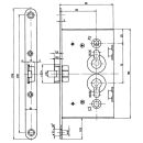 Metalltürschloss Einsteckschloss Dorn 65mm 72/8/20 PZW FachP2464