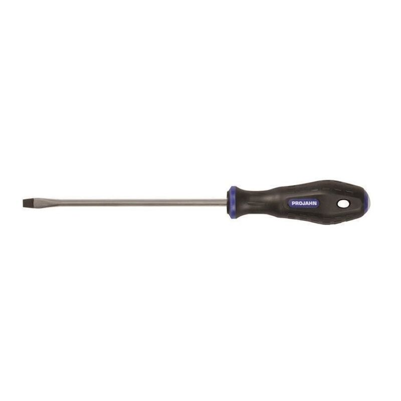 Schlitzschraubendreher 8,0 X 150 Mm – 2K-Griff, CV-Stahl, Glanzverchromt, Schwarze Spitze