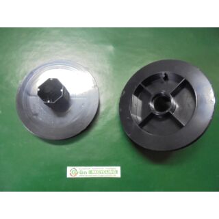 Mini Gurtscheibe Ø 140mm Kunststoff, mit Loch für Mini- Kugellager Ø 28mm für 8-kant Stahlwelle Ø 40mm VR8/010
