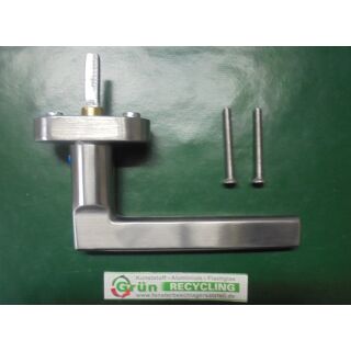 Fenstergriff Fensterolive Edelstahl 2-tlg. mit Metall UK Adapter oval