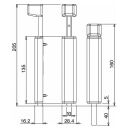 GIESSE Kantenriegel Schubriegel Länge= 160mm Bolzen Ø 10mm FachP2901