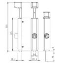 GIESSE Kantenriegel Schubriegel Länge= 160mm Bolzen Ø 10mm Abschließbar FachP2939