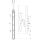 MACO Multi Matic Eckumlenkung f. Stulpflügelgetriebe variabel 1250 mit 1 I.S Pilzazpfen FFH 841- 1250mm Schenkel 180 x 115mm kurze Seite mit Pilzzapfen FachB515